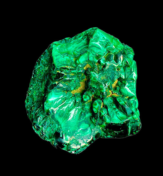Pièce de Malachite Naturelle – Une Face Polie & Une Face Brute | Pierre de Protection et d’Harmonie