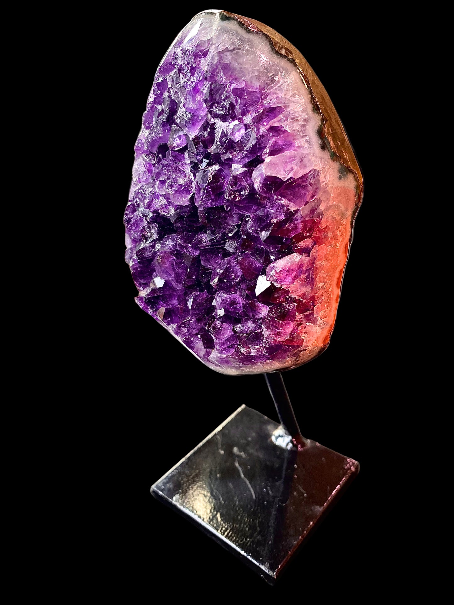 Améthyste Géode sur Socle – Pièce Naturelle d’Uruguay | Décoration & Énergie Apaisante